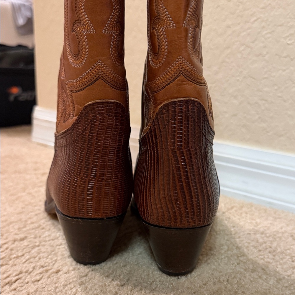 Brown Western Leather Boots - Picture 4 of 4